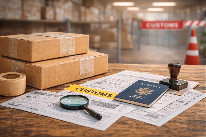 Parcel customs clearance and safekeeping