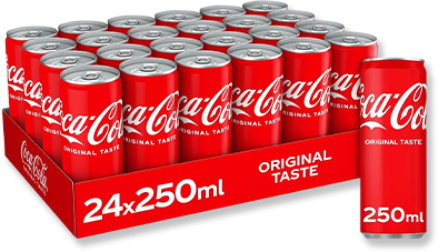 SOFT DRINK COCA COLA X 24 CANS X 250 ML